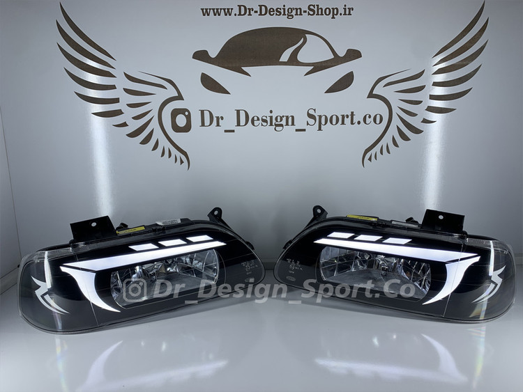 چراغ جلو اسپرت پراید طرح ویلد سفید