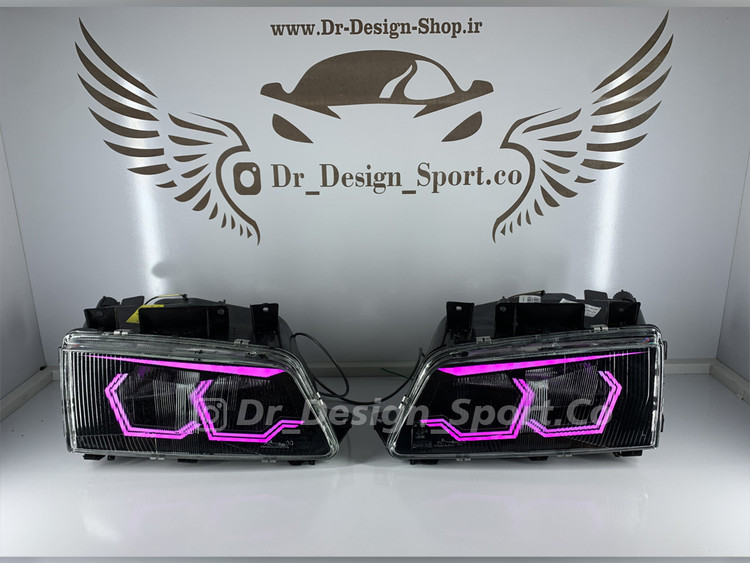 چراغ جلو اسپرت 405 طرح هگزا صورتی