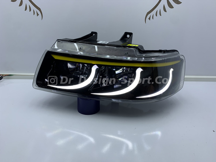 چراغ جلو اسپرت سمند طرح کراب راهنما ال ای دی سفید