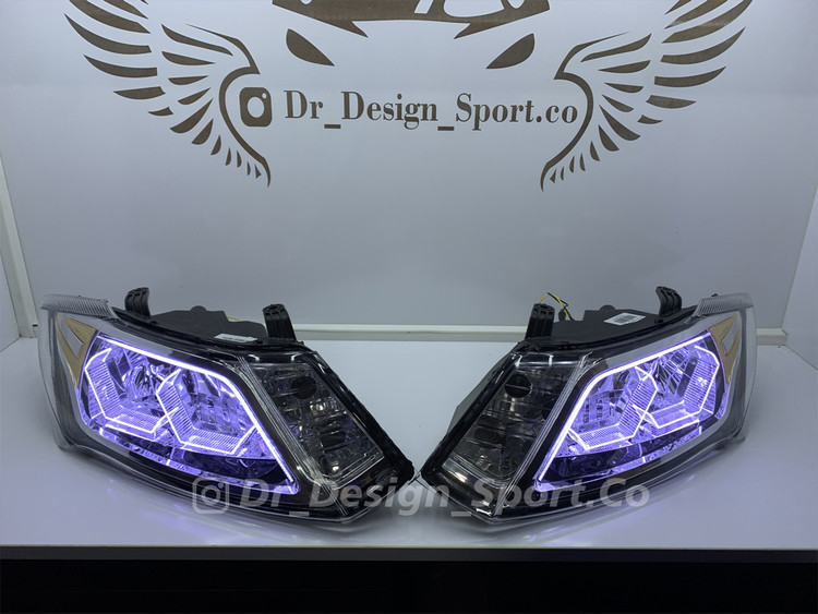 چراغ جلو اسپرت کوییک و ساینا طرح هگزا سفید