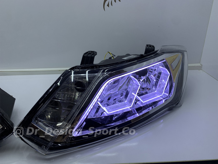 چراغ جلو اسپرت کوییک و ساینا طرح هگزا سفید