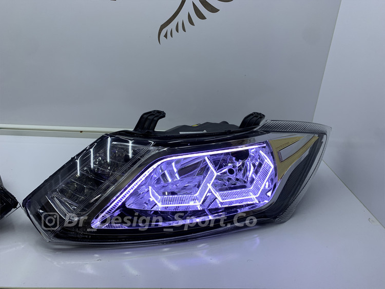 چراغ جلو اسپرت کوییک و ساینا طرح هگزا سفید