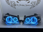 چراغ جلو اسپرت پراید حلقه سه بعدی آبی یخی