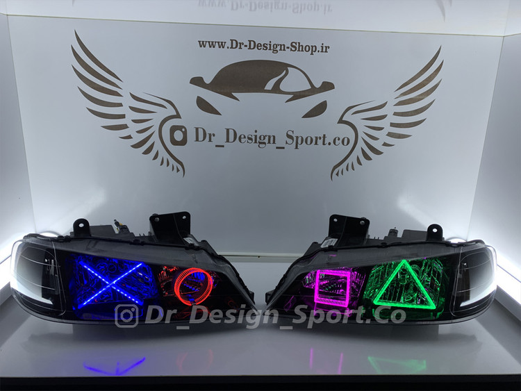 چراغ جلو اسپرت پارس طرح PS داخل مشکی