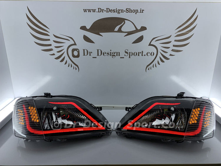 چراغ جلو اسپرت ال 90 طرح آکورد قرمز