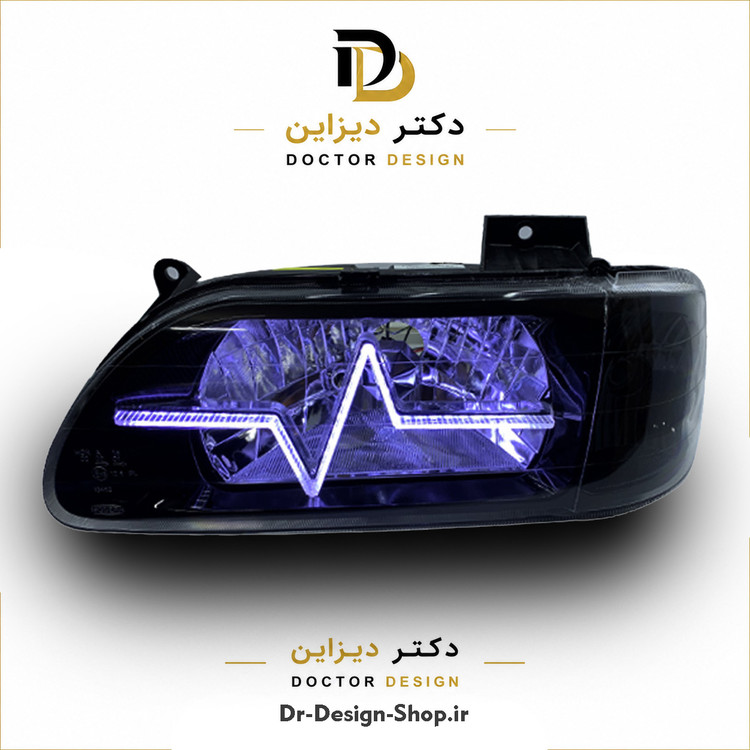چراغ جلو اسپرت پراید 131 (صبا) مدل ضربان 3D برند مدرن | بسته 2 عددی