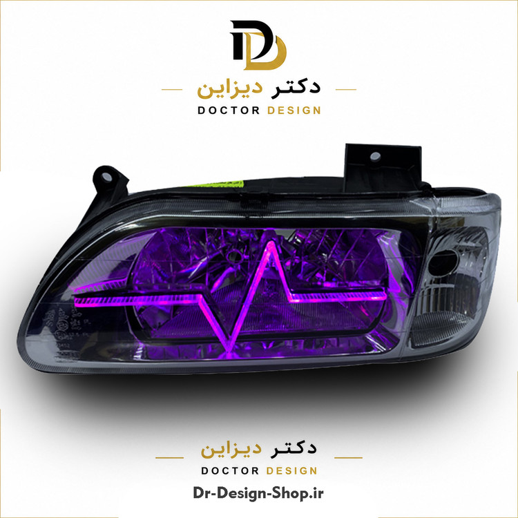 چراغ جلو اسپرت پراید 131 (صبا) مدل ضربان 3D برند مدرن | بسته 2 عددی