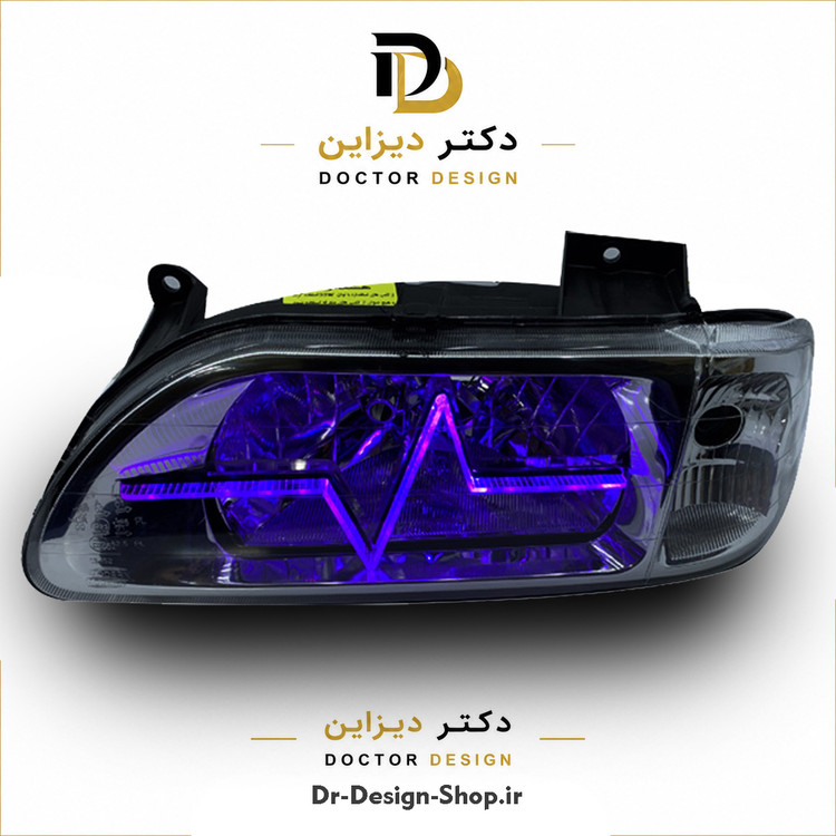 چراغ جلو اسپرت پراید 131 (صبا) مدل ضربان 3D برند مدرن | بسته 2 عددی