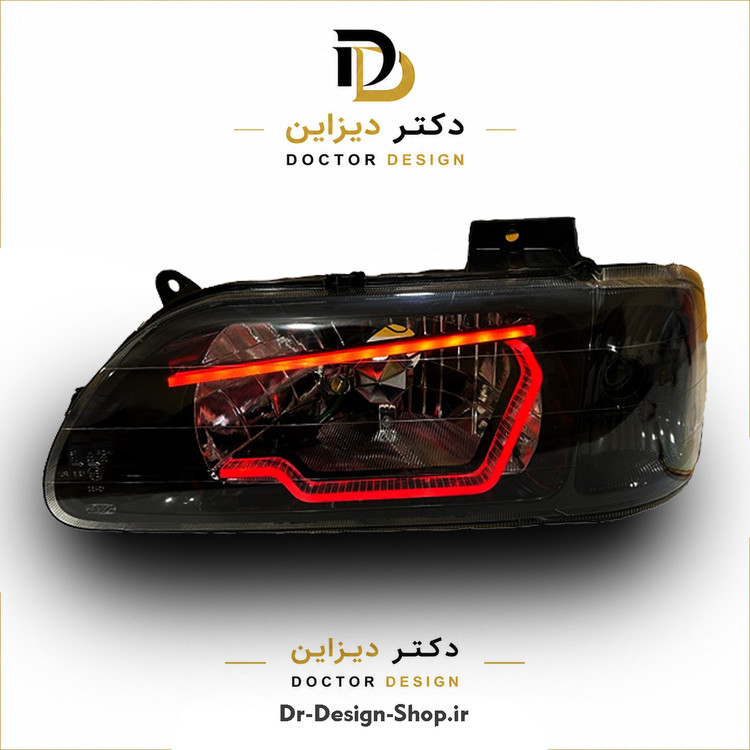 چراغ جلو اسپرت پراید 131 (صبا) مدل 3D-Hexa برند مدرن | بسته 2 عددی