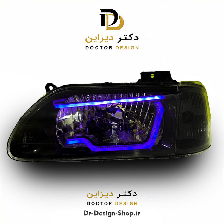چراغ جلو اسپرت پراید 131 (صبا) مدل 3D-Hexa برند مدرن | بسته 2 عددی