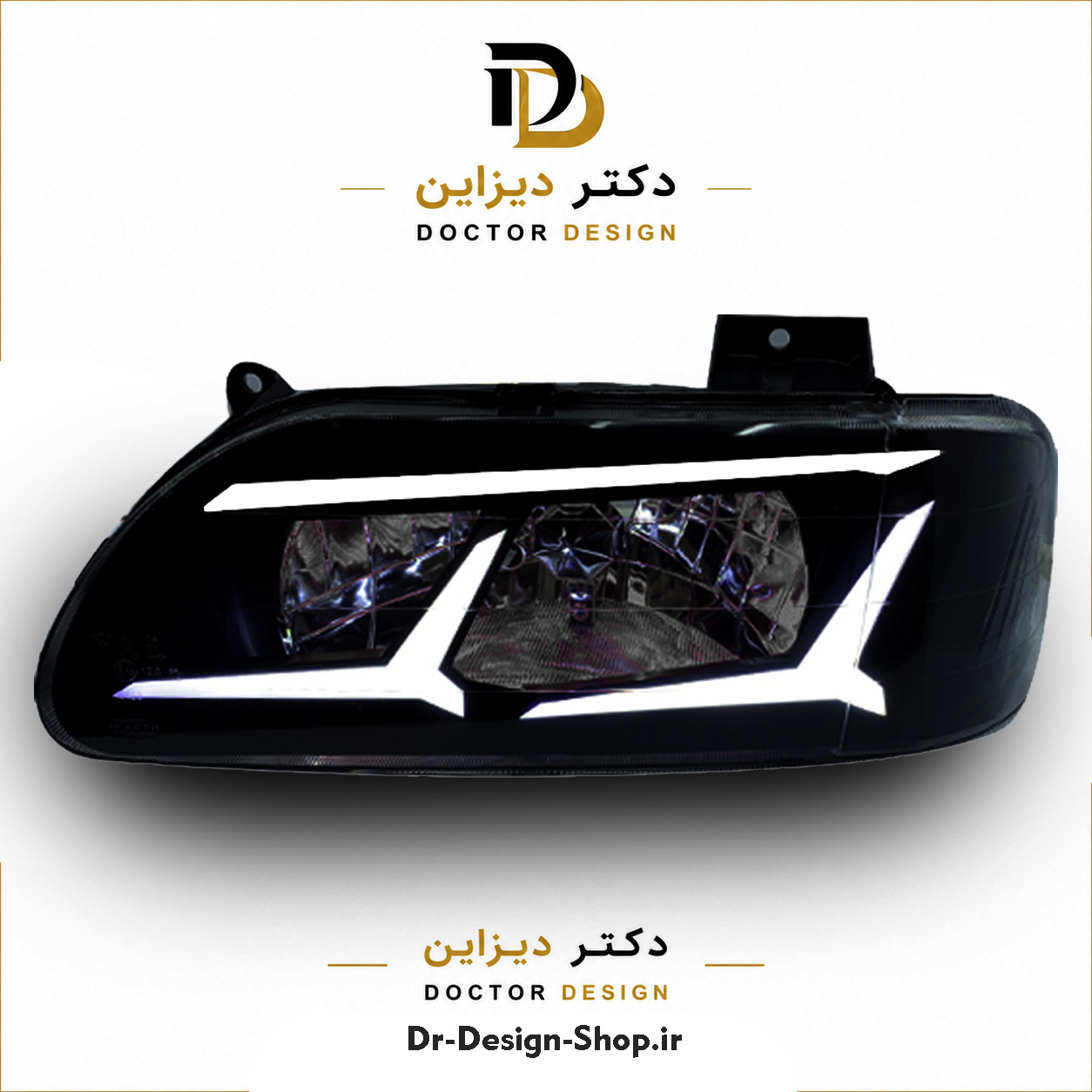 چراغ جلو اسپرت پراید 131 (صبا) مدل Aventador برند مدرن | بسته 2 عددی