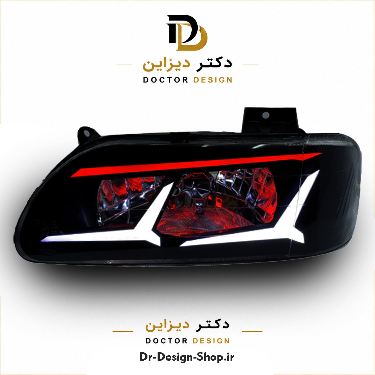 چراغ جلو اسپرت پراید 131 (صبا) مدل Aventador برند مدرن | بسته 2 عددی