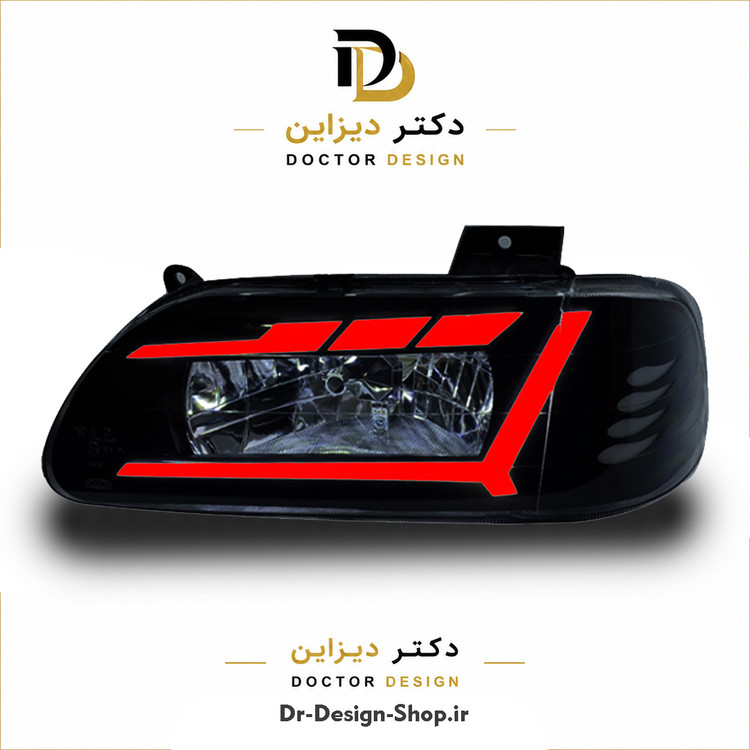 چراغ جلو اسپرت پراید 131 (صبا) مدل Audi R8 برند مدرن | بسته 2 عددی