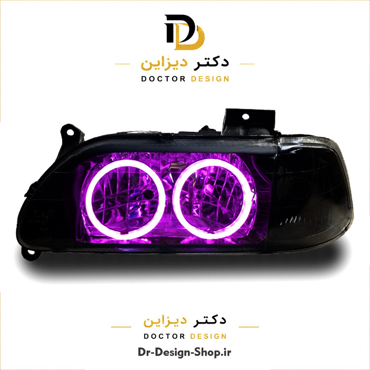 چراغ جلو اسپرت پراید 131 (صبا) مدل حلقه 3D برند مدرن | بسته 2 عددی