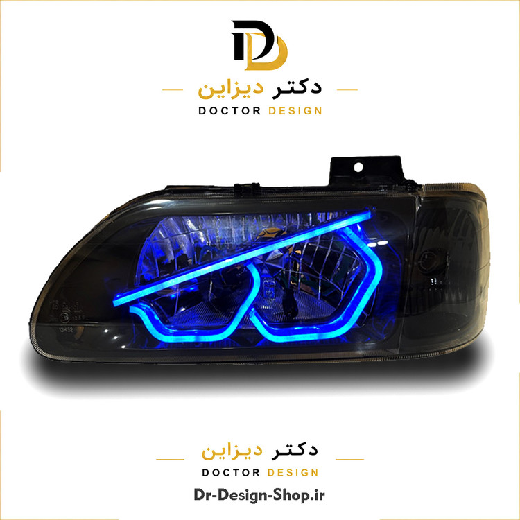 چراغ جلو اسپرت پراید 131 (صبا) مدل 3D Angry برند مدرن | بسته 2 عددی