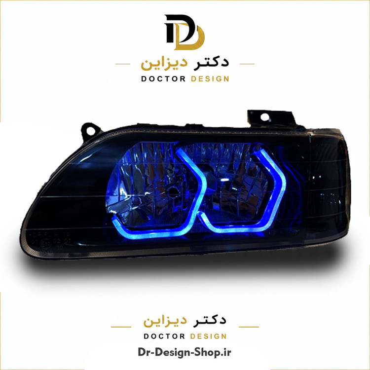 چراغ جلو اسپرت پراید 131 (صبا) مدل 3D-i8 برند مدرن | بسته 2 عددی