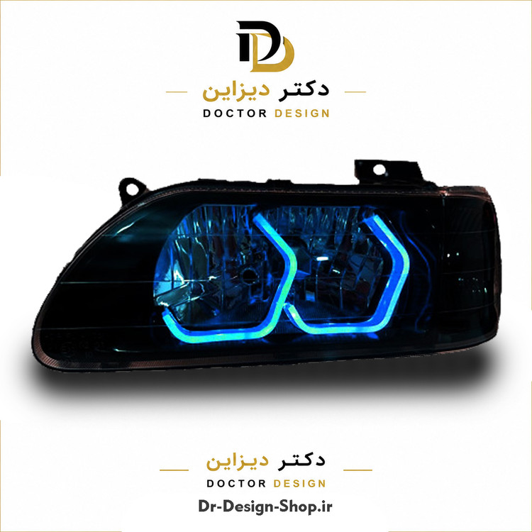 چراغ جلو اسپرت پراید 131 (صبا) مدل 3D-i8 برند مدرن | بسته 2 عددی