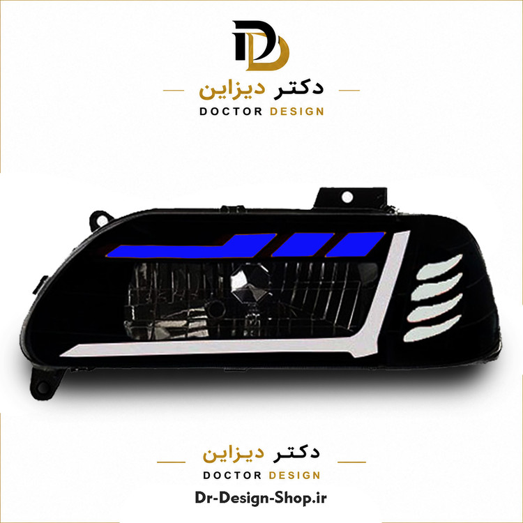 چراغ جلو اسپرت پراید 131 (صبا) مدل Audi R8 برند مدرن | بسته 2 عددی
