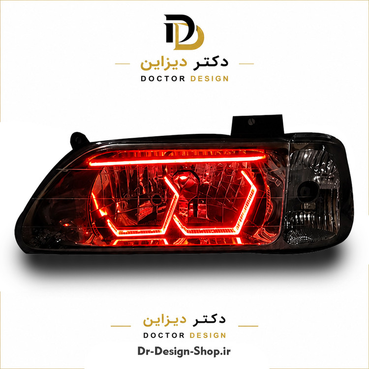 چراغ جلو اسپرت پراید 131 (صبا) مدل 3D Hexa برند مدرن | بسته 2 عددی