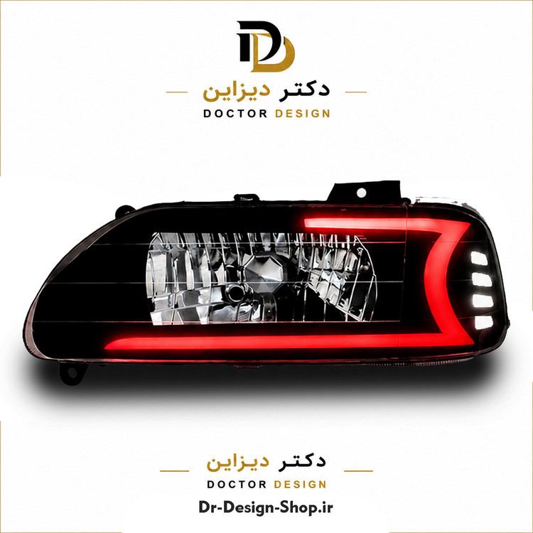 چراغ جلو اسپرت پراید 131 (صبا) مدل Subaru برند مدرن | بسته 2 عددی
