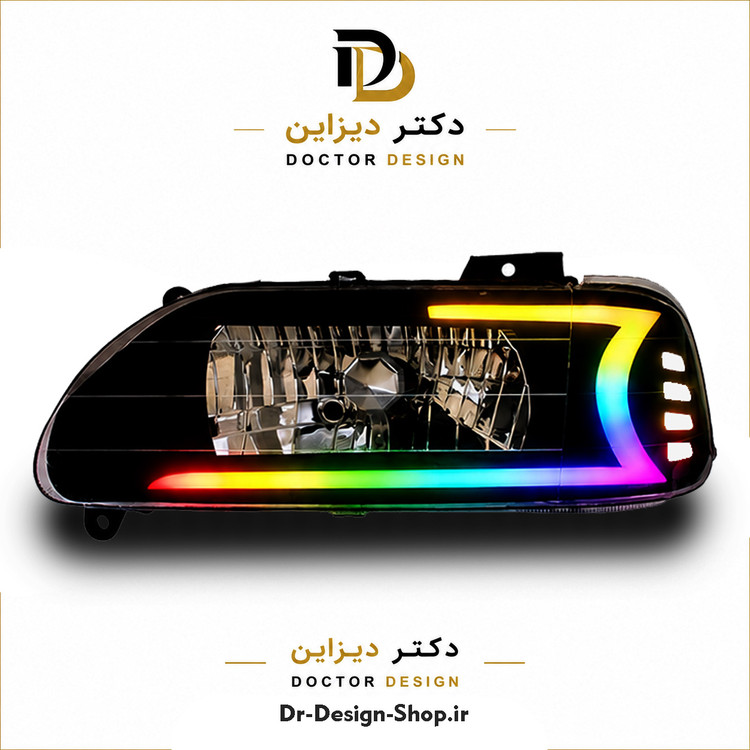 چراغ جلو اسپرت پراید 131 (صبا) مدل Subaru برند مدرن | بسته 2 عددی