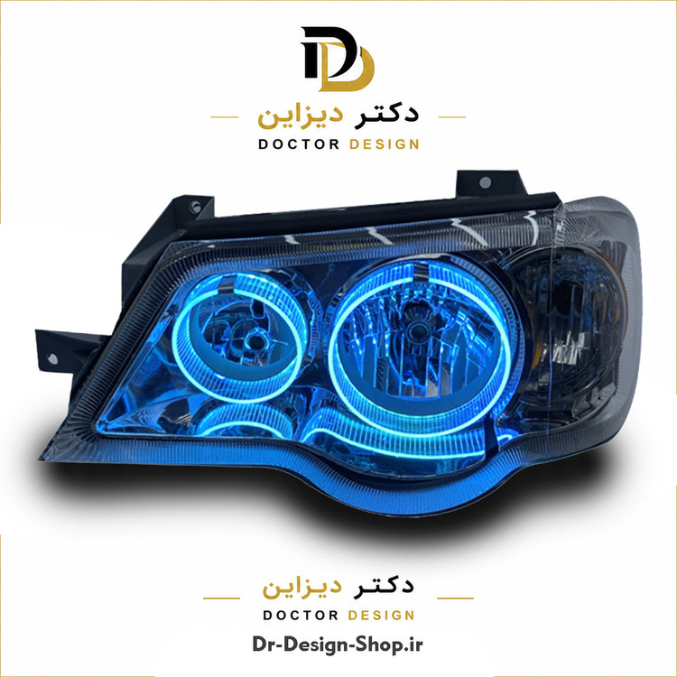 چراغ جلو اسپرت پراید 132 و 111 مدل حلقه 3D برند مدرن | بسته 2 عددی