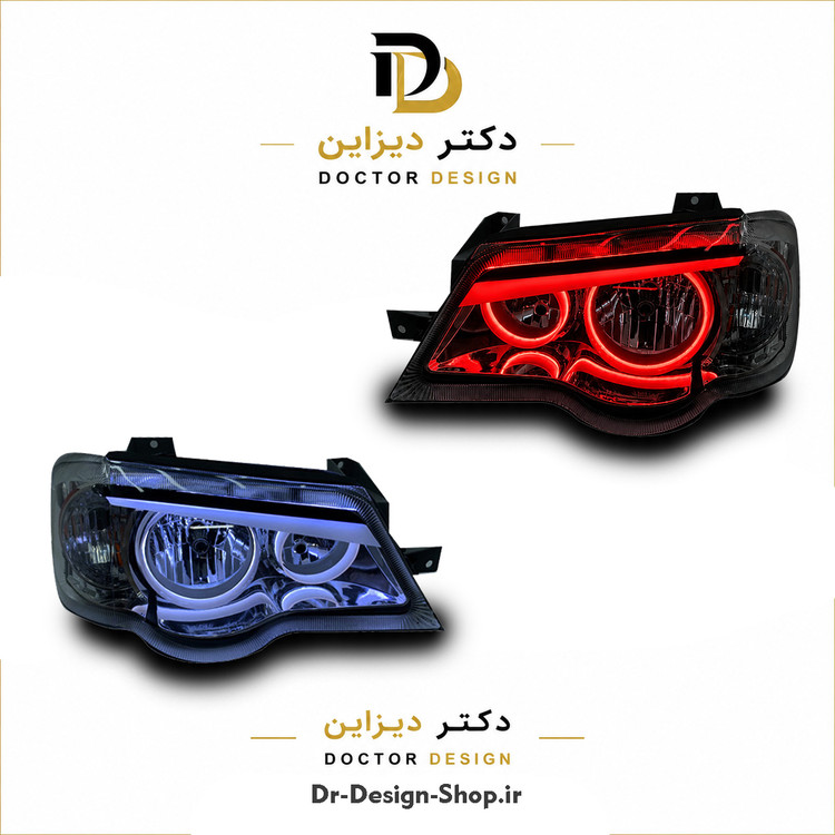 چراغ جلو اسپرت پراید 132 و 111 مدل 3D BMW برند مدرن | بسته 2 عددی