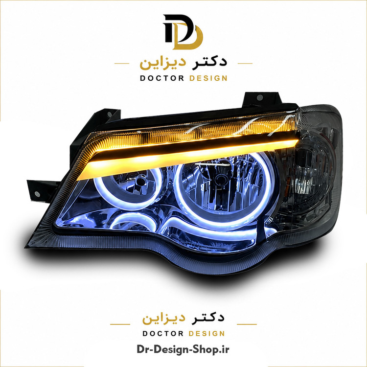 چراغ جلو اسپرت پراید 132 و 111 مدل 3D BMW برند مدرن | بسته 2 عددی