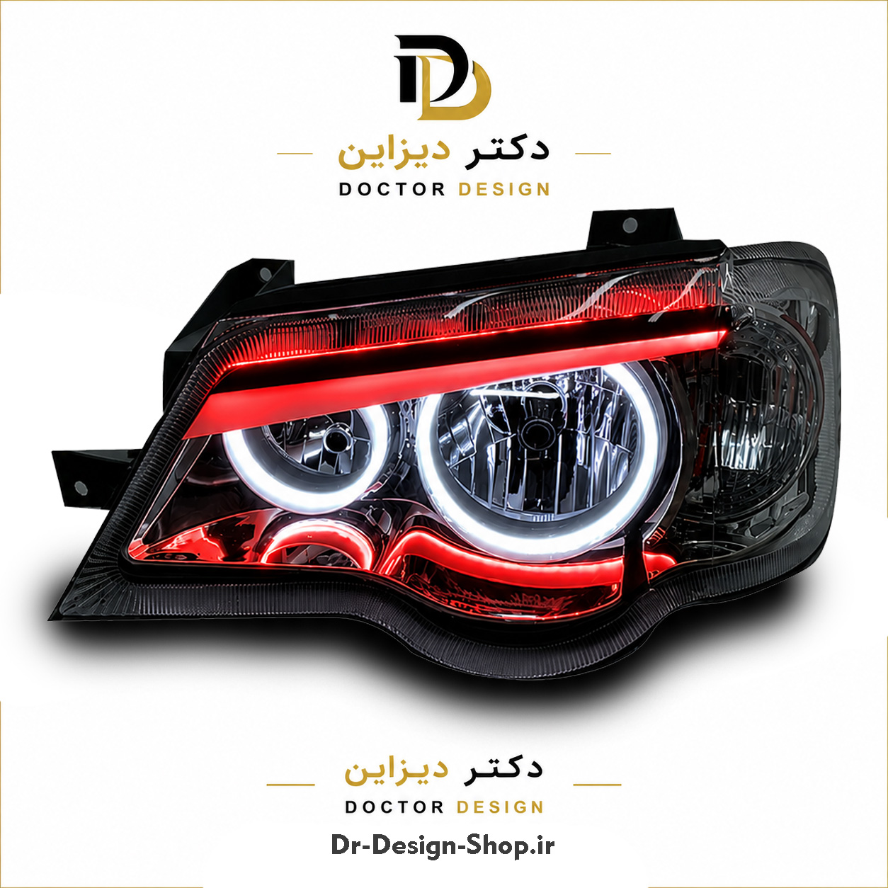 چراغ جلو اسپرت پراید 132 و 111 مدل 3D BMW برند مدرن | بسته 2 عددی
