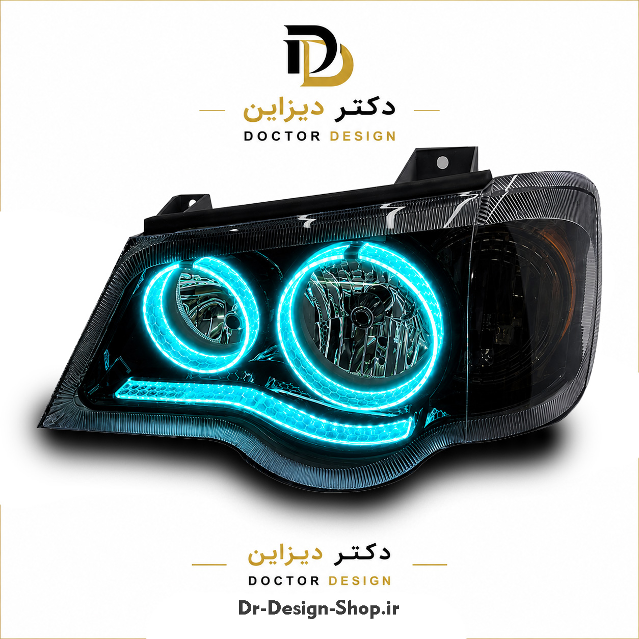 چراغ جلو اسپرت پراید 132 و 111 مدل 3D Plus برند مدرن | بسته 2 عددی