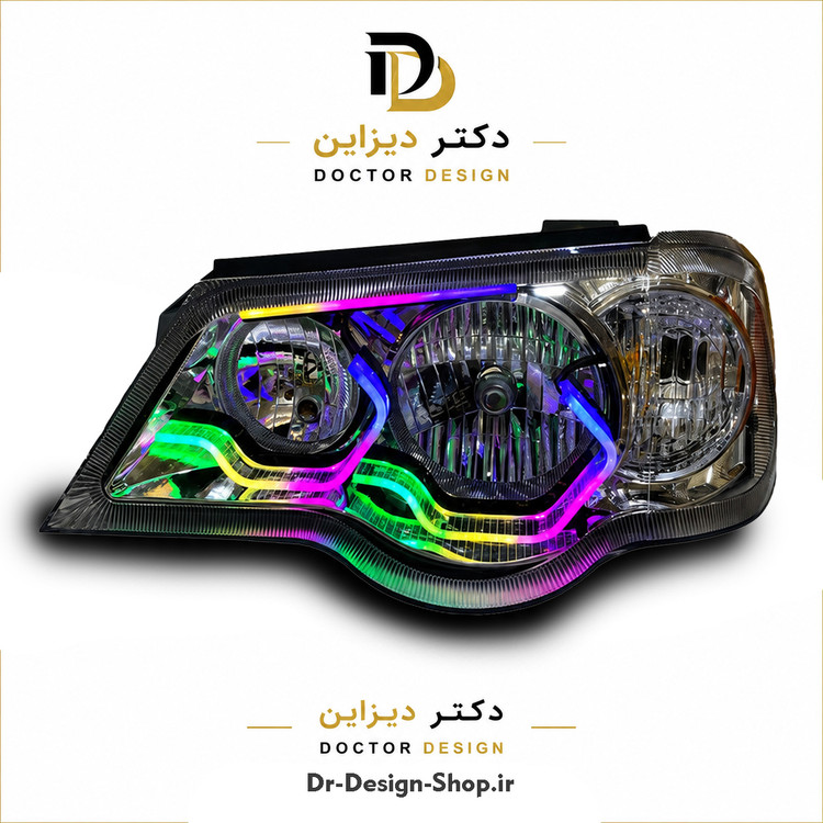 چراغ جلو اسپرت پراید 132 و 111 مدل 3D Hexa برند مدرن | بسته 2 عددی