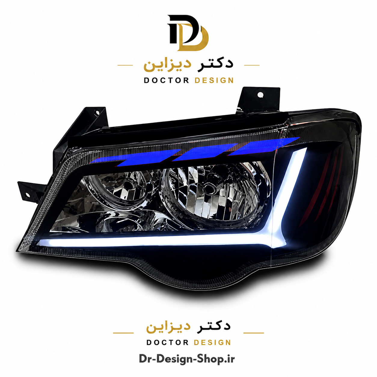چراغ جلو اسپرت پراید 132 و 111 مدل Audi R8 برند مدرن | بسته 2 عددی