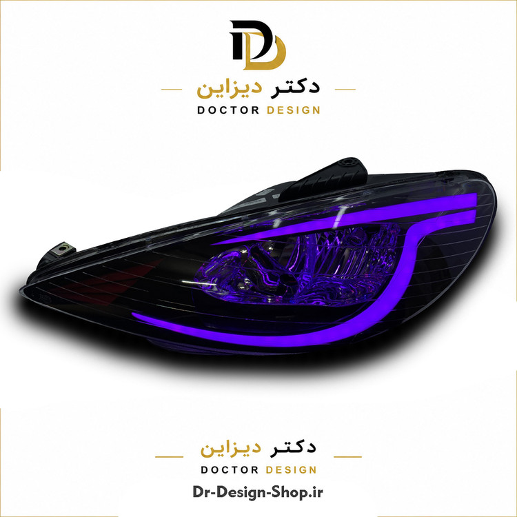 چراغ جلو اسپرت پژو 206 مدل Subaru برند مدرن | بسته 2 عددی