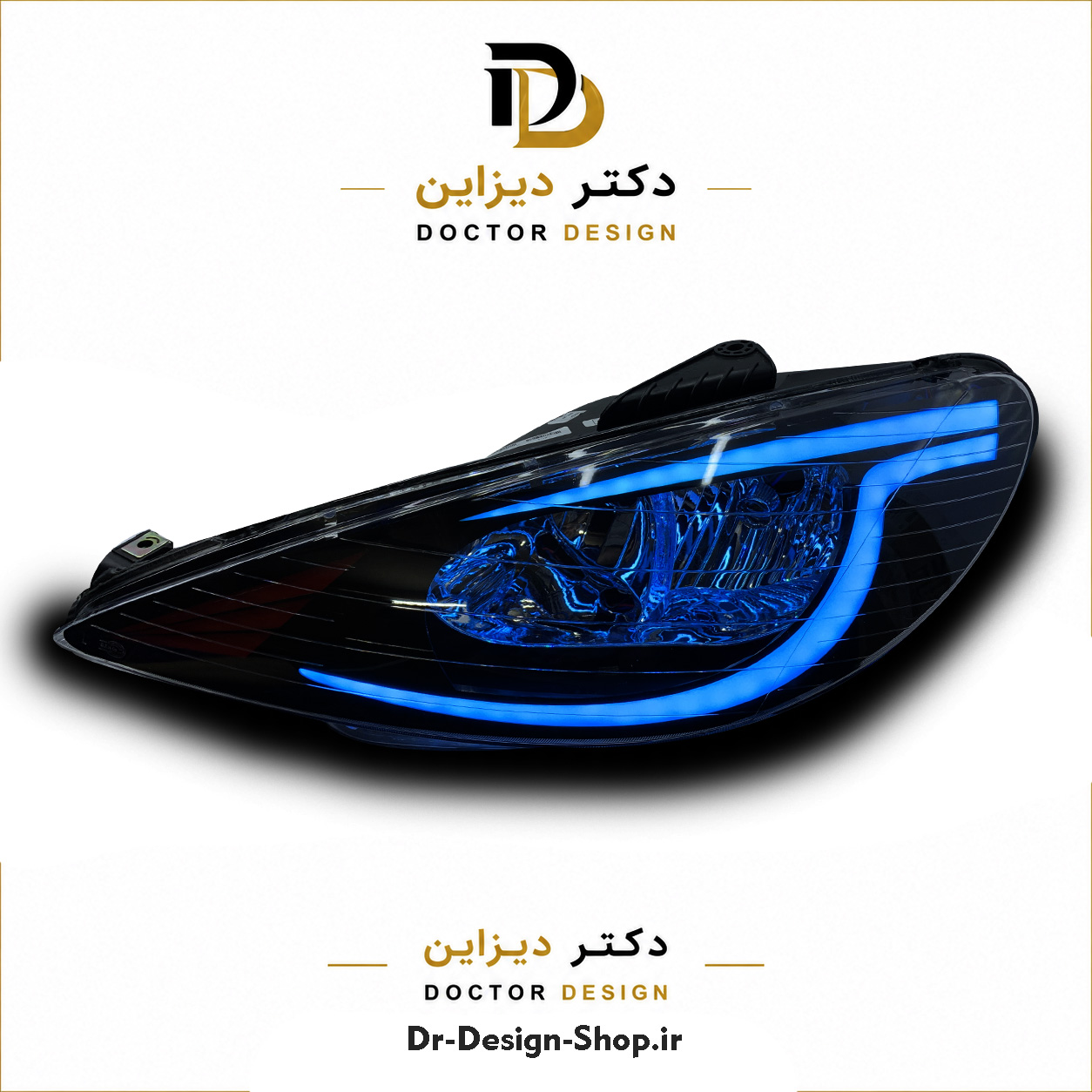 چراغ جلو اسپرت پژو 206 مدل Subaru برند مدرن | بسته 2 عددی