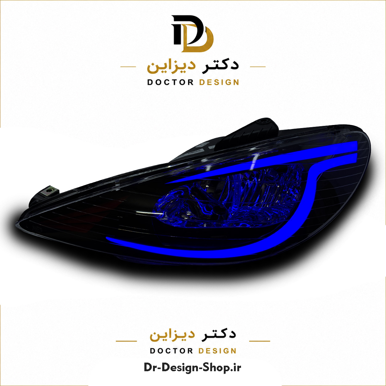 چراغ جلو اسپرت پژو 206 مدل Subaru برند مدرن | بسته 2 عددی