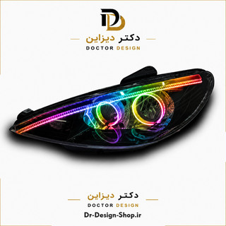 چراغ جلو اسپرت پژو 206 مدل 3D Angry برند مدرن | بسته 2 عددی