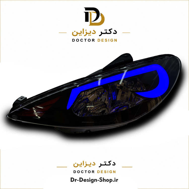 چراغ جلو اسپرت پژو 206 مدل GT86 برند مدرن | بسته 2 عددی