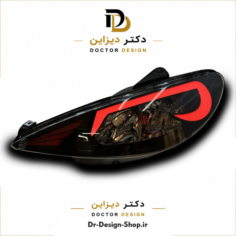 چراغ جلو اسپرت پژو 206 مدل GT86 برند مدرن | بسته 2 عددی