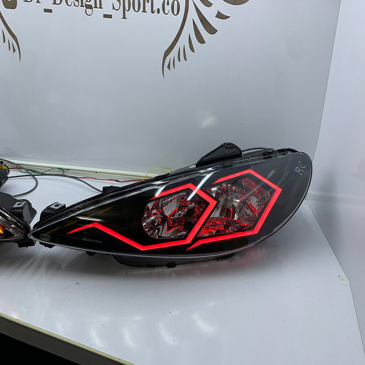 چراغ جلو اسپرت پژو 206 مدل Spider برند مدرن | بسته 2 عددی
