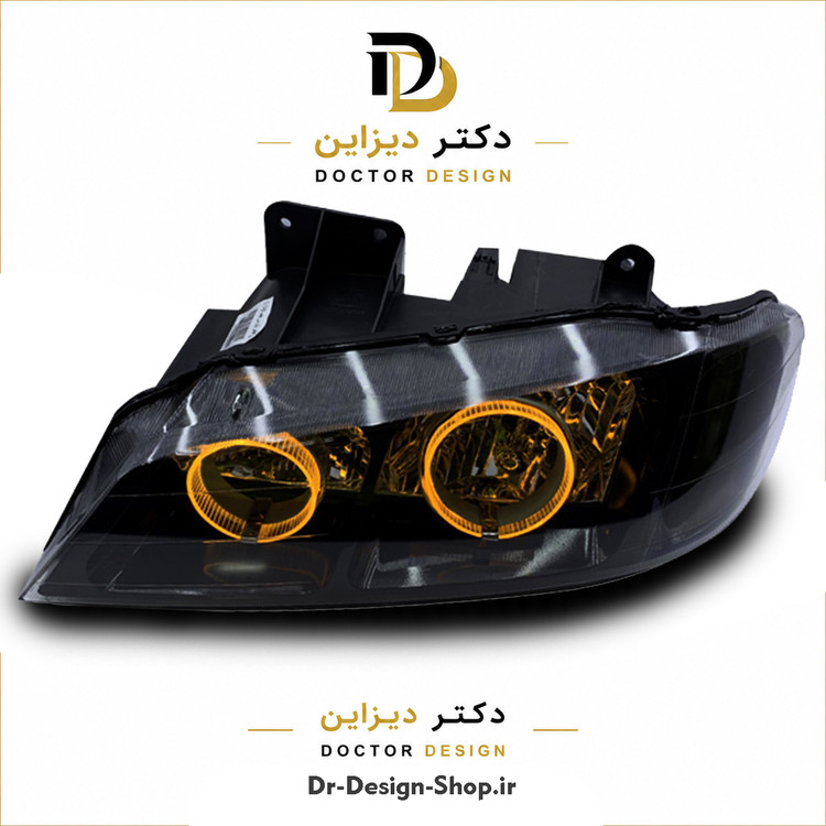 چراغ جلو اسپرت پژو پارس مدل حلقه 3D برند مدرن | بسته 2 عددی