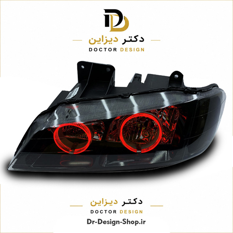 چراغ جلو اسپرت پژو پارس مدل حلقه 3D برند مدرن | بسته 2 عددی