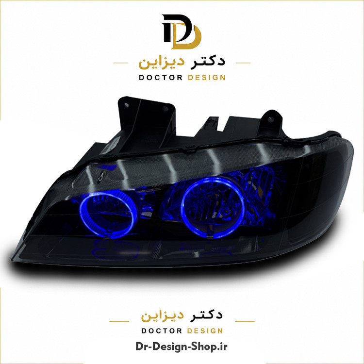 چراغ جلو اسپرت پژو پارس مدل حلقه 3D برند مدرن | بسته 2 عددی