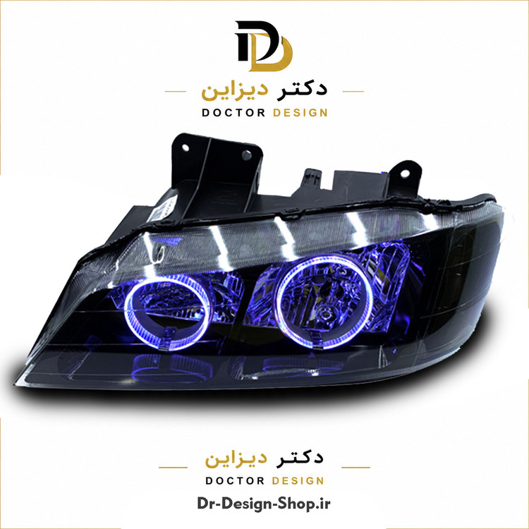 چراغ جلو اسپرت پژو پارس مدل حلقه 3D برند مدرن | بسته 2 عددی
