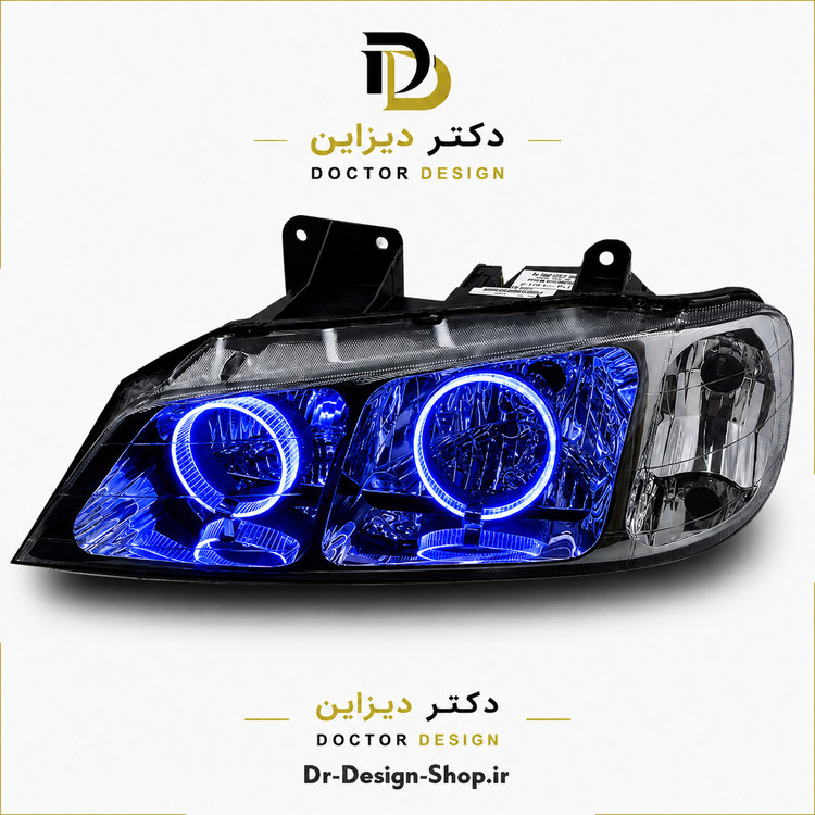 چراغ جلو اسپرت پژو پارس مدل حلقه 3D برند مدرن | بسته 2 عددی