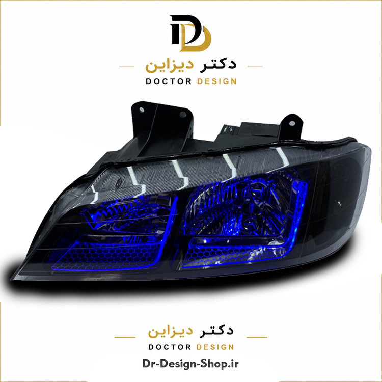 چراغ جلو اسپرت پژو پارس مدل 3D L برند مدرن | بسته 2 عددی