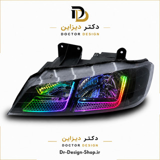 چراغ جلو اسپرت پژو پارس مدل 3D L برند مدرن | بسته 2 عددی