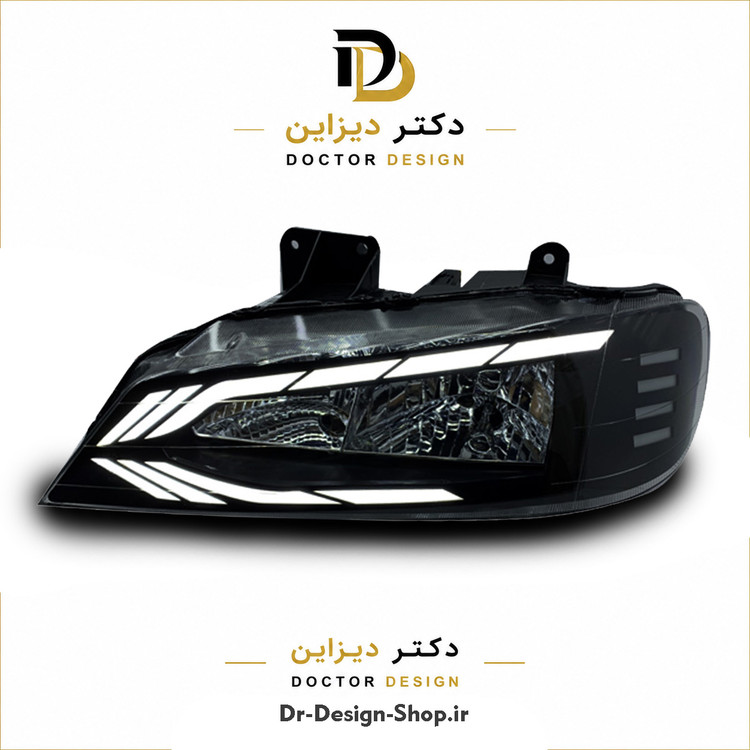 چراغ جلو اسپرت پژو پارس مدل Faros برند مدرن | بسته 2 عددی