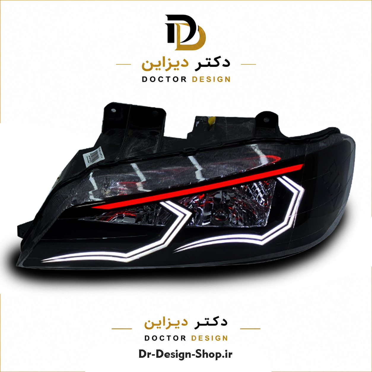 چراغ جلو اسپرت پژو پارس مدل Transformed برند مدرن | بسته 2 عددی