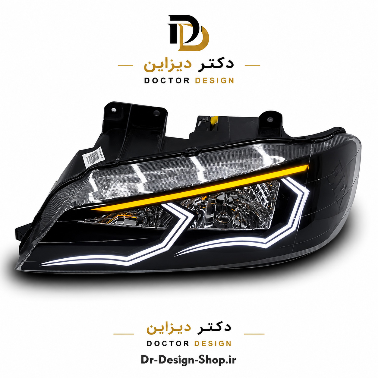 چراغ جلو اسپرت پژو پارس مدل Transformed برند مدرن | بسته 2 عددی