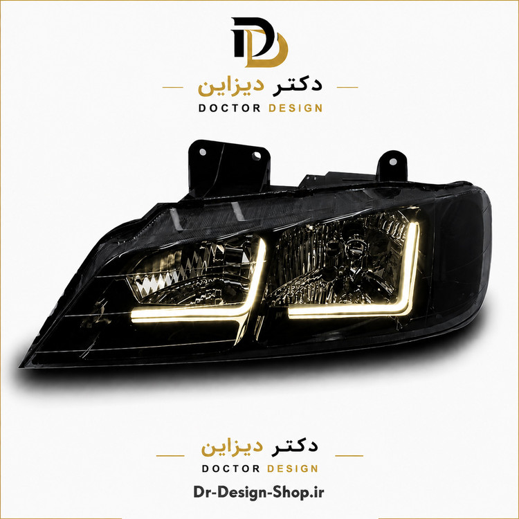 چراغ جلو اسپرت پژو پارس مدل Neon L برند مدرن | بسته 2 عددی